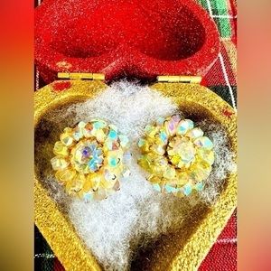 Gorgeous pair of vintage clip earrings